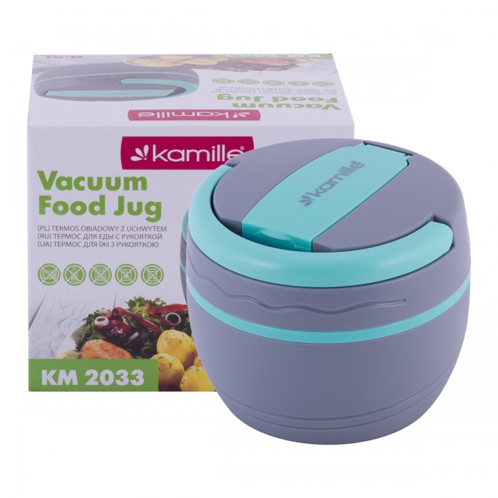 Термос пищевой Kamille КМ-2033 с пластиковой емкостью 500 мл.