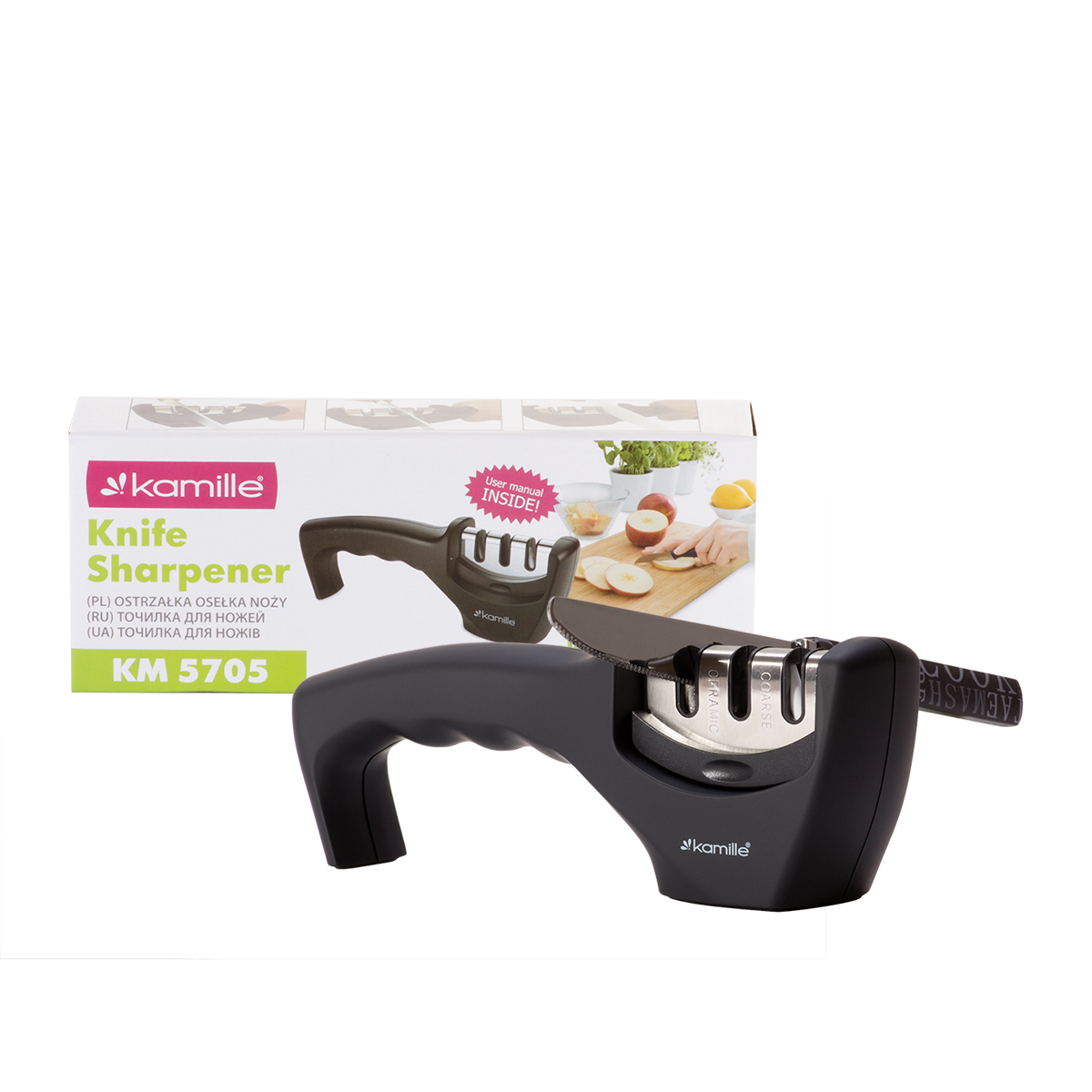 Точилка для ножей Kamille КМ-5705 для стальных и керамических лезвий