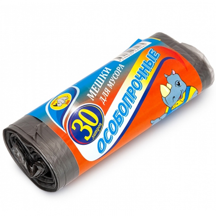 Мешки для мусора 30л "Особо прочные" 30шт (50шт/кор)