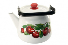 Чайник эмал 3,5л с рисунком Вишневый сад. С2716*55