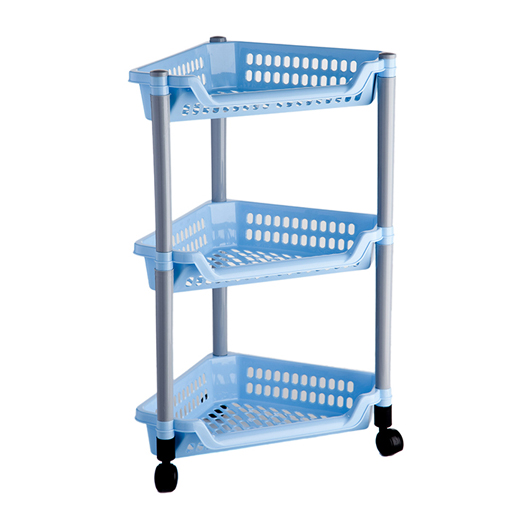 Этажерка угловая 3-х секционная (на колесах)