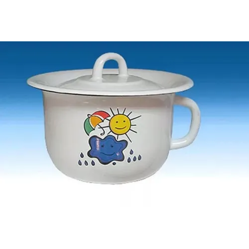 Горшок эмал 1,5л с рисунком