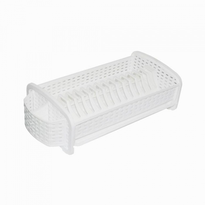 Сушилка для посуды «Ротанг», цвет белый