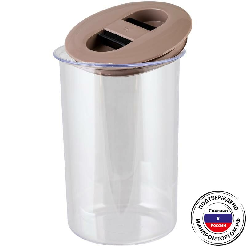 Банка круглая 1 л. для сыпучих продуктов