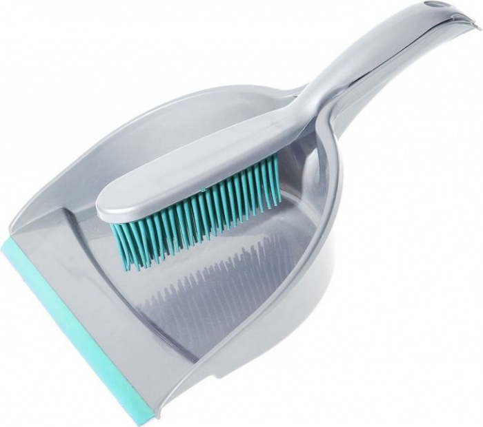 Совок со сметкой с резиновой щетиной "Евронабор"