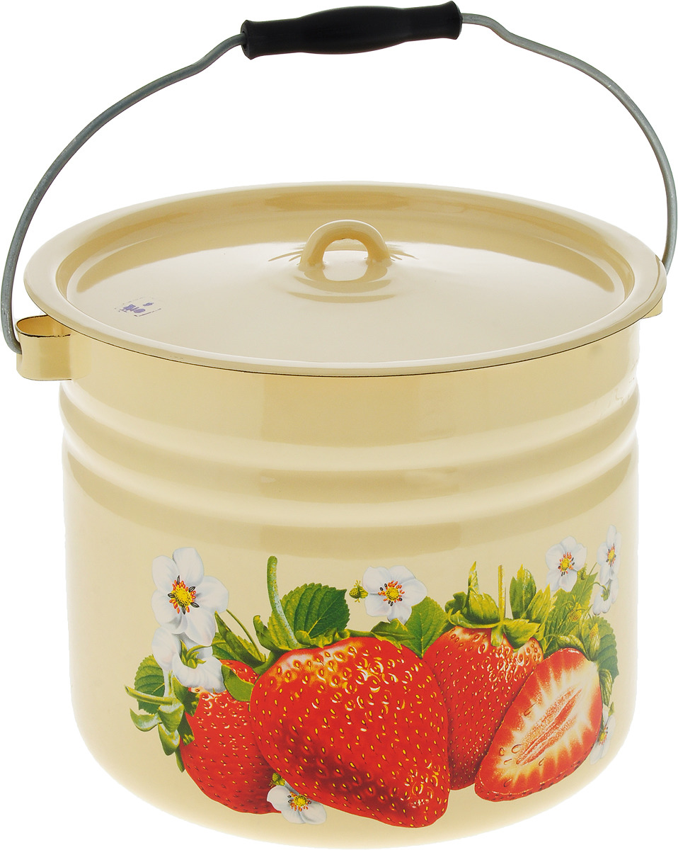 Ведро эмал 12л цил с кр  с рис  С1224.Ц, С1224.ЦП