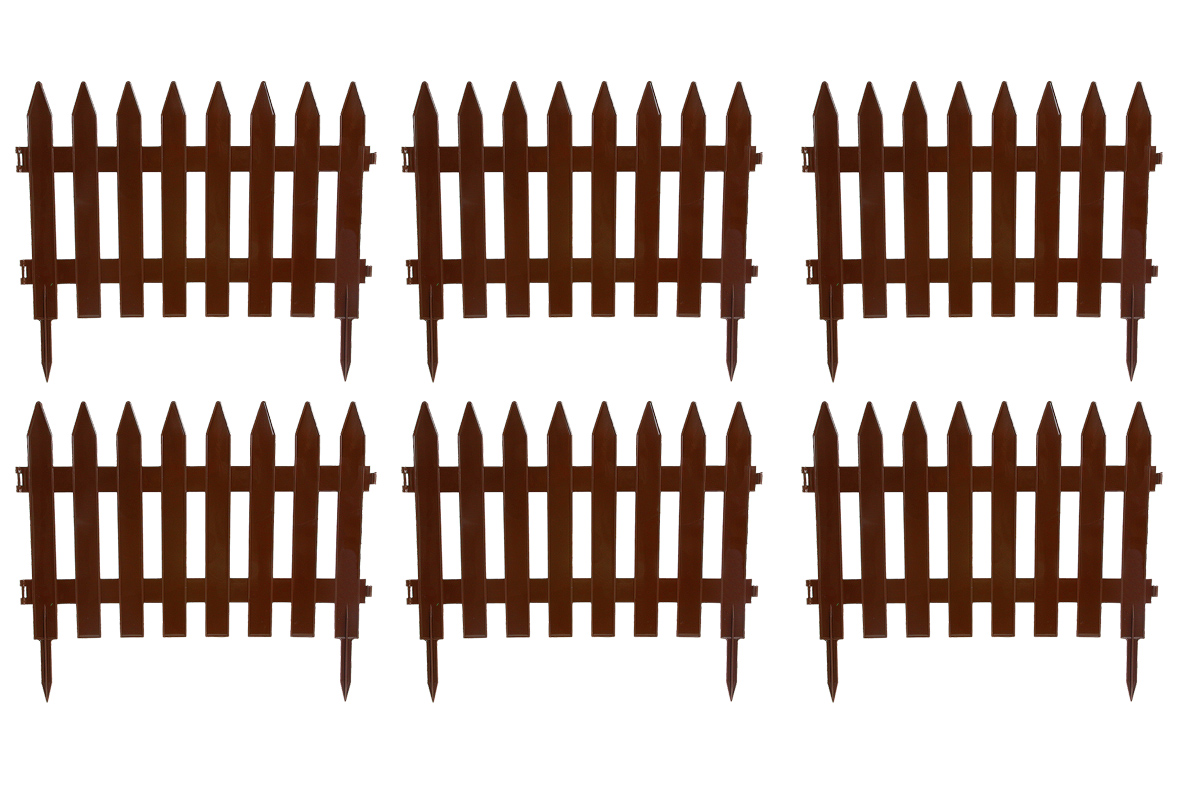 Забор "Садовый" 3 м КОРИЧНЕВЫЙ
