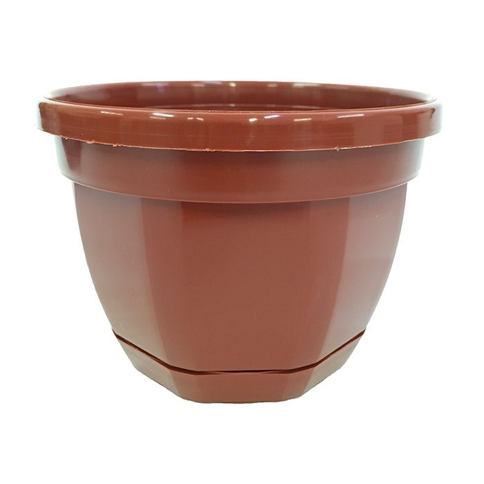 Кашпо 1,5 л с поддоном "Ника" 170 мм