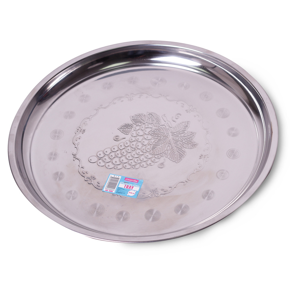 Поднос Ø34х2 см из нержавеющей стали Kamille КМ-4300
