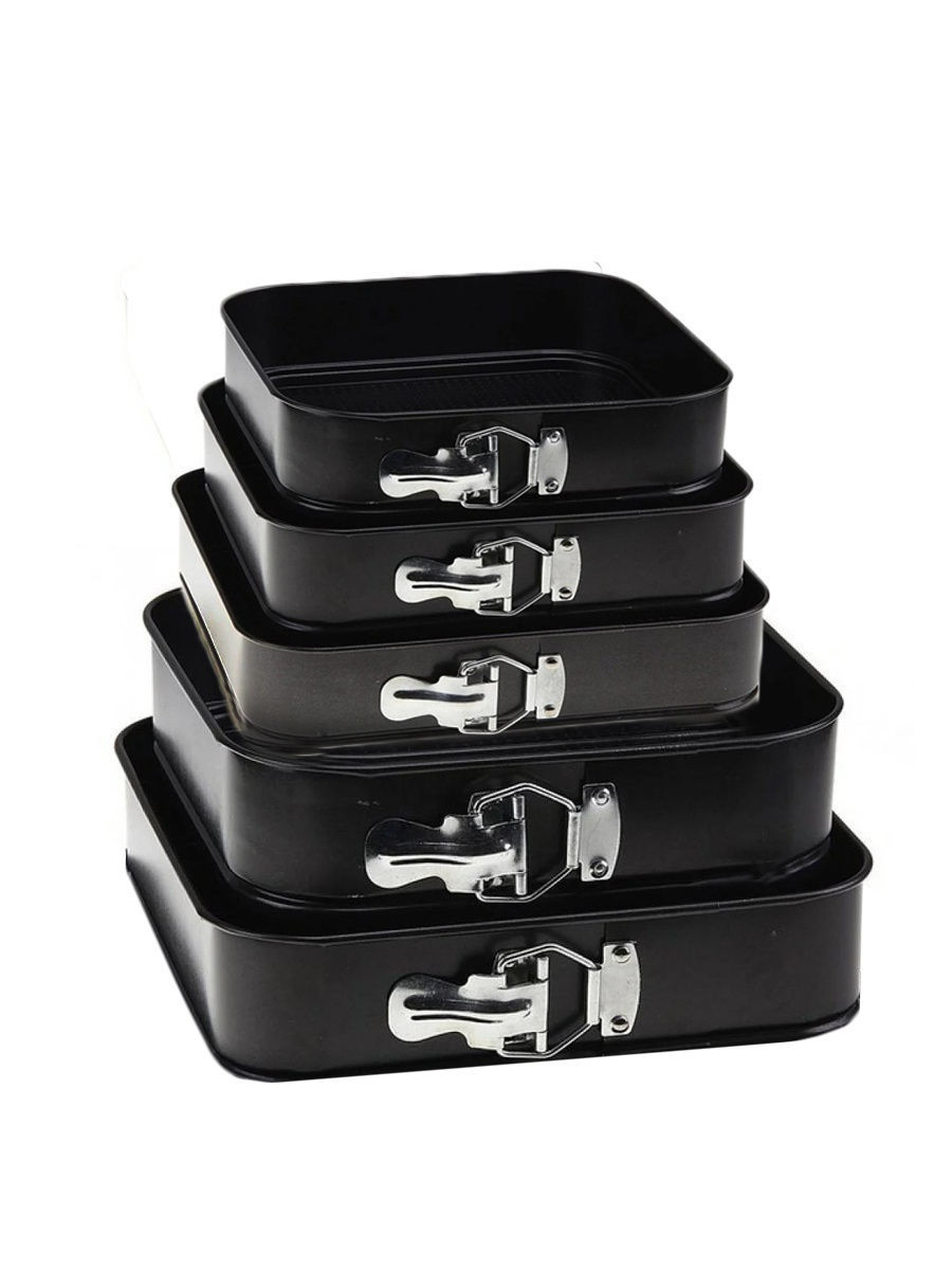 Формы "Vertex" для выпечки разъемные квадратые в/уп 5шт размер:20.22.24.26.28 VS-1705