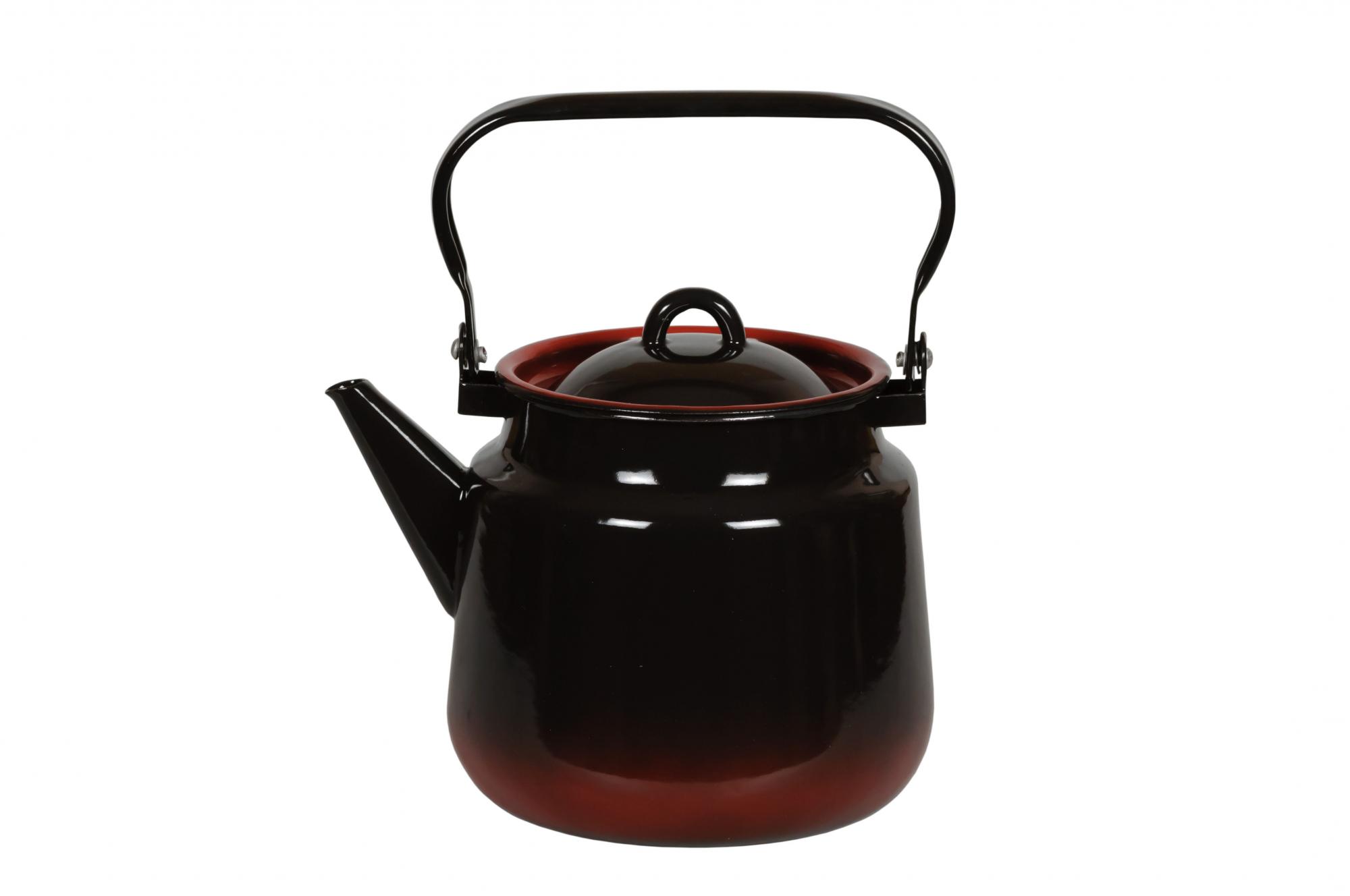 Чайник эмал  3,5л черн с зерном, черный 2с26