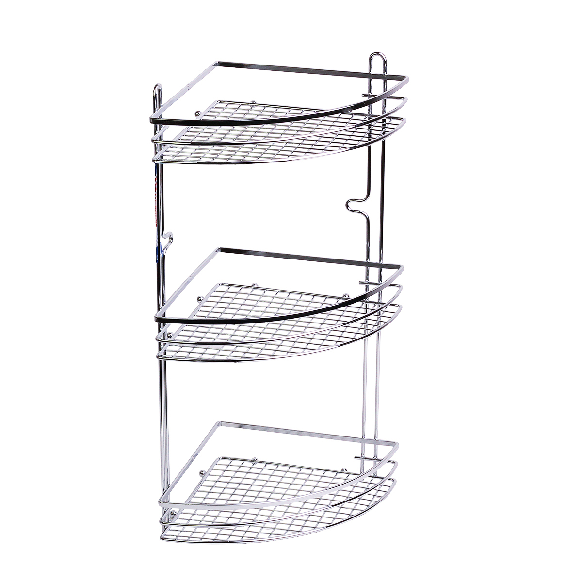 Полка для ванной 3-ярусная угловая Besser BS 0164 (27,5х21х47 см) из хромированной стали