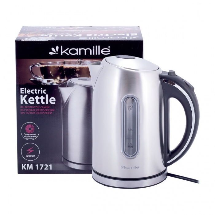 Чайник 1,7 л. Kamille KM1721 электрический из нержавеющей стали