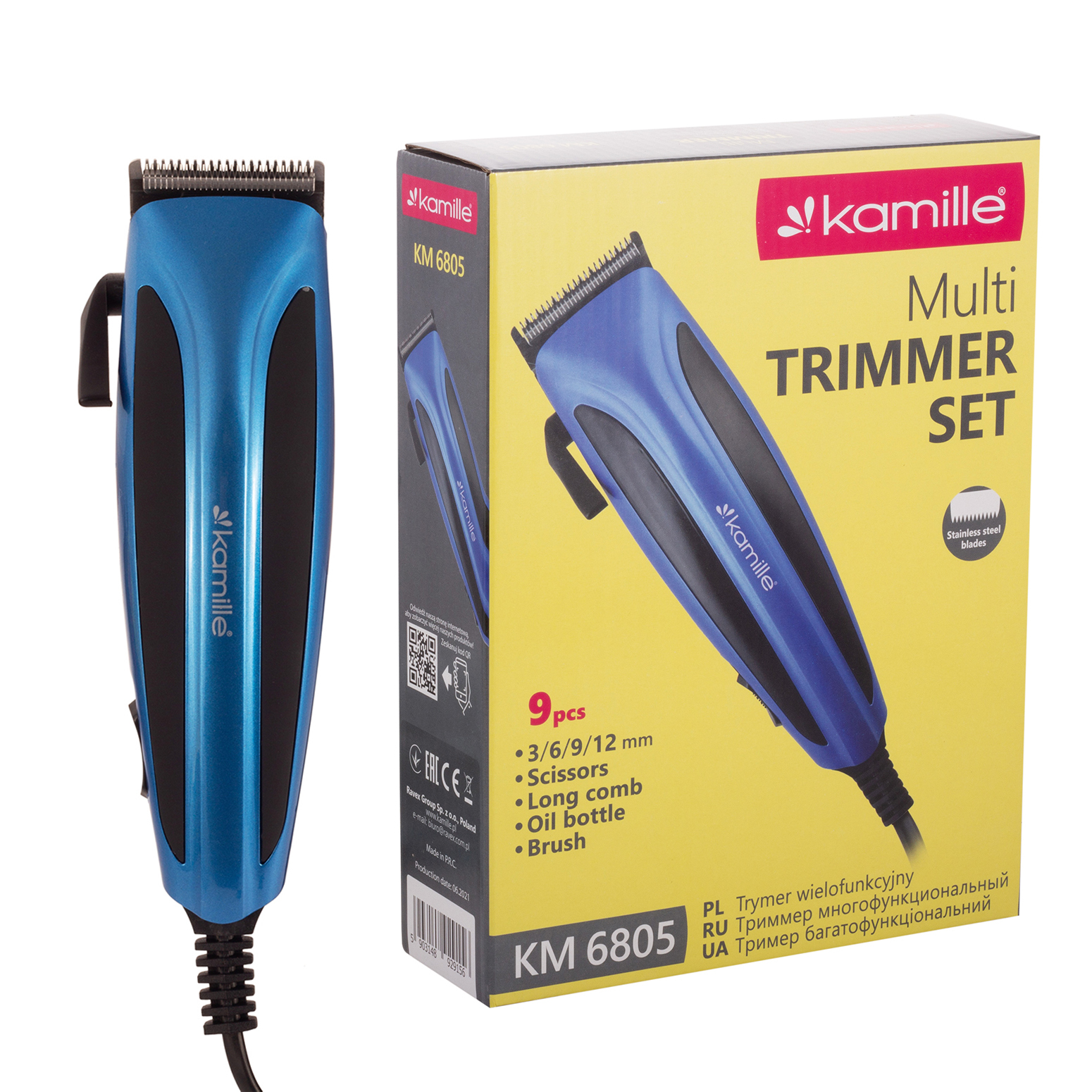 Машинка для стрижки электрическая проводная Kamille KM 6805