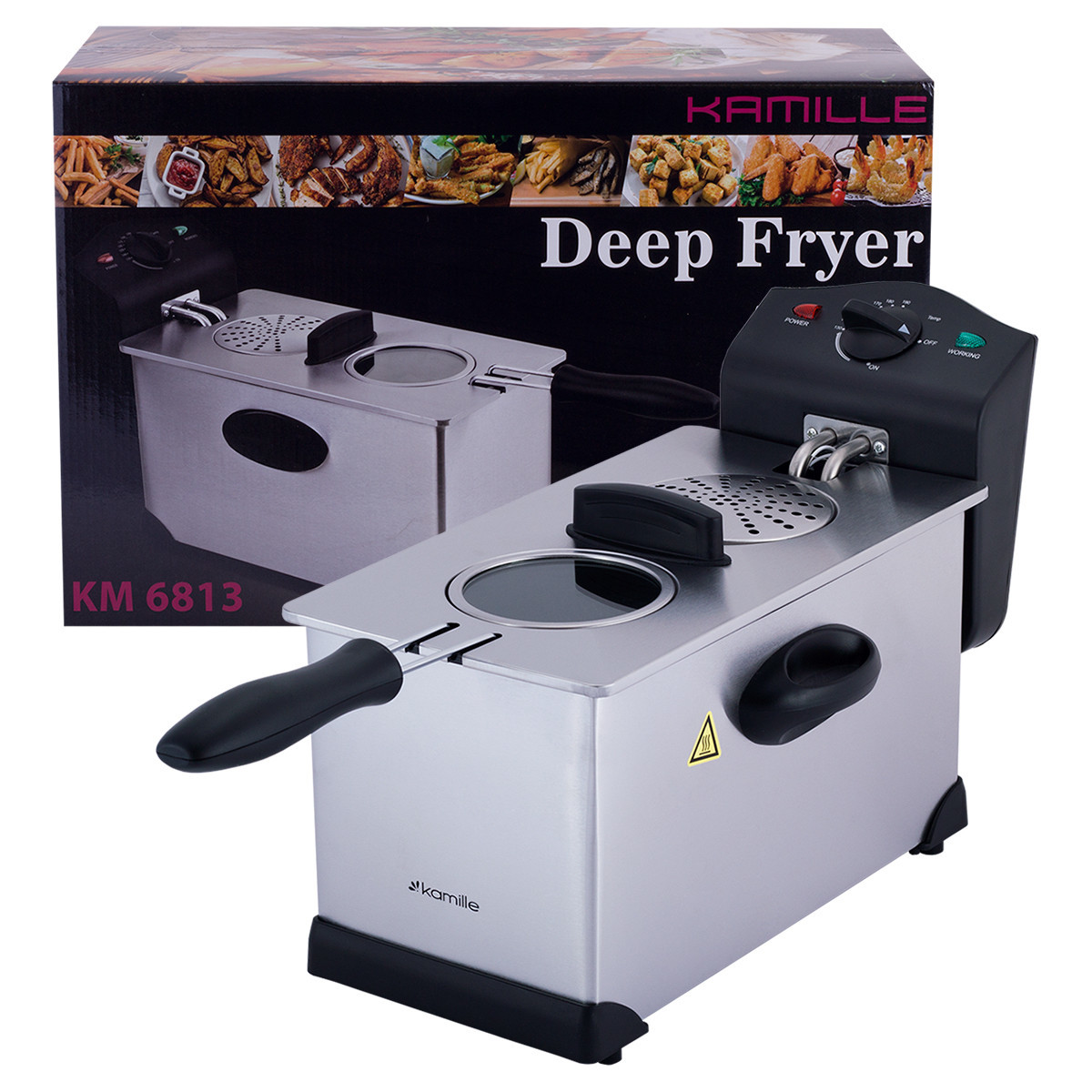 Фритюрница электрическая 3 л Kamille KM-6813.