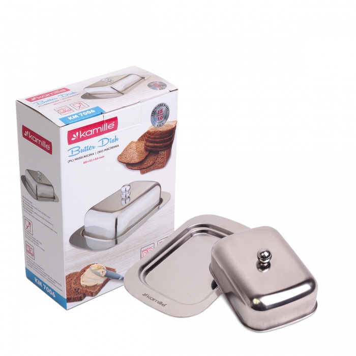 Масленка 18.5х12х7 см из нержавеющей стали Kamille KM-7006
