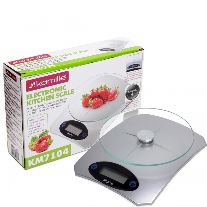Весы электронные кухонные 21,5х15,5х6 см. Kamille KM 7104