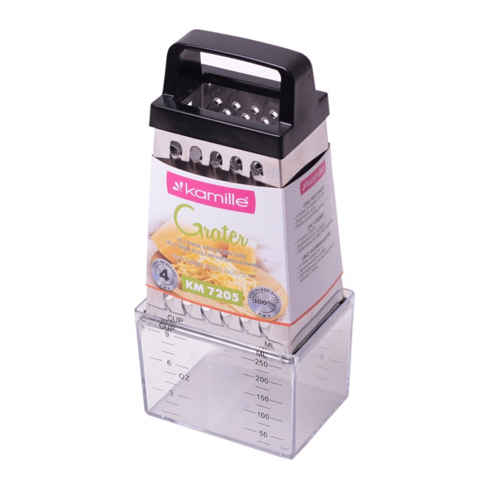 Терка из нержавеющей стали с контейнером Kamille KM 7205 (4 типа лезвий)