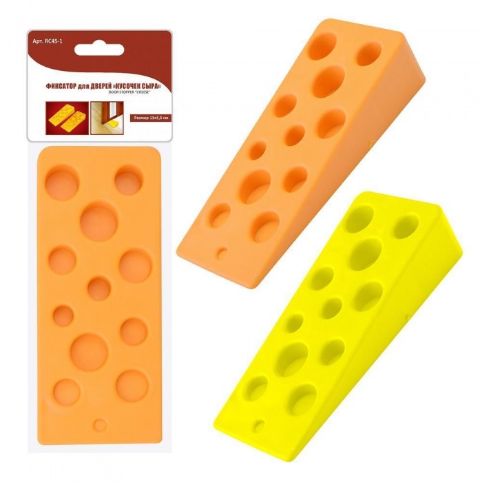 Фиксатор для дверей "Кусочек сыра" 2цв.RC45-1