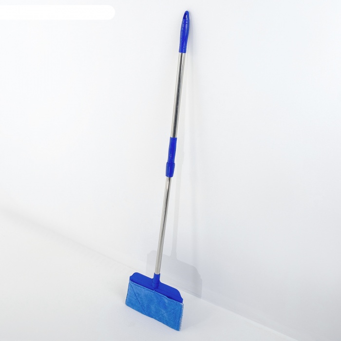 Швабра-веник с насадкой из микрофибры, стальная ручка, цвет микс 138см