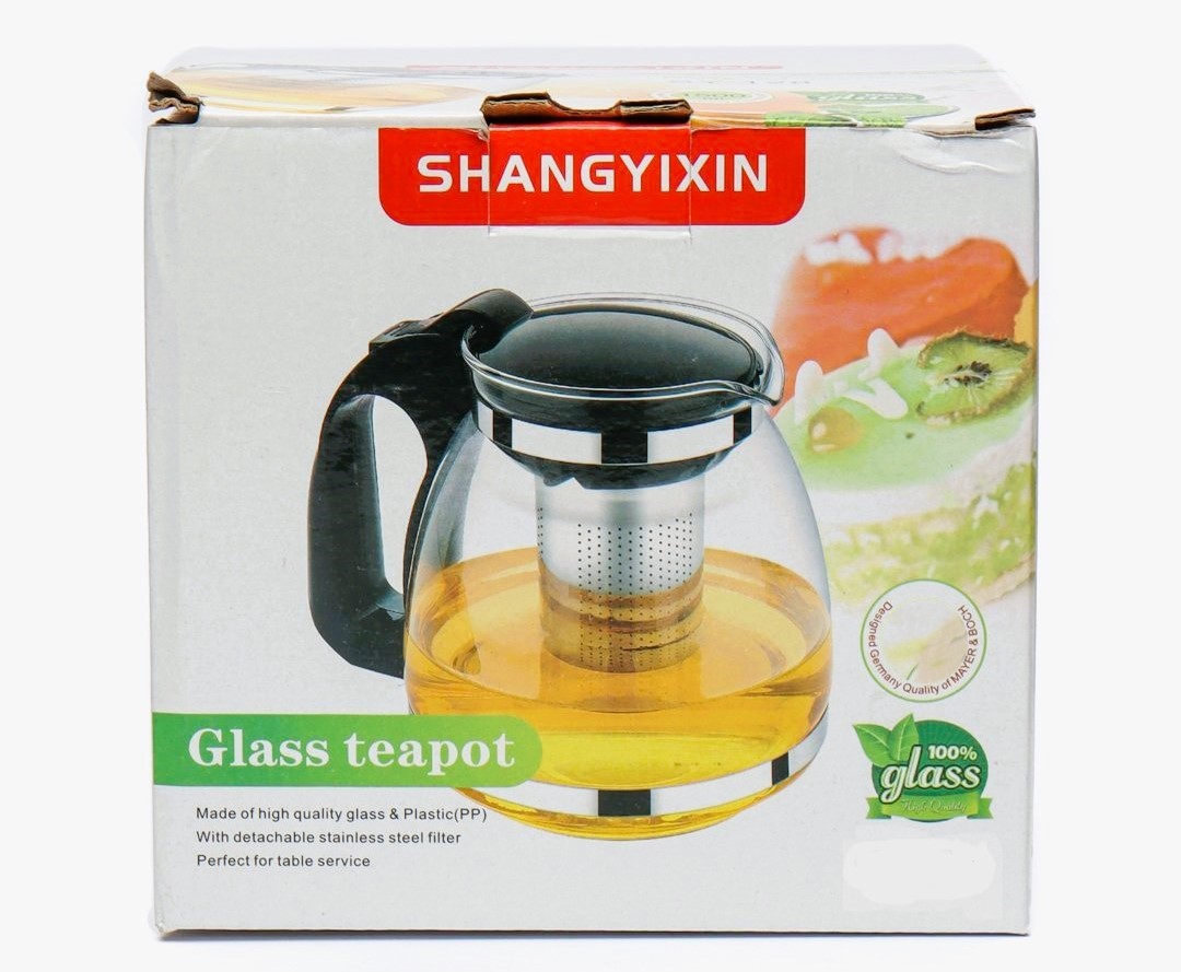 Чайник заварочный стеклянный с ситечком 700мл. Shangyixin