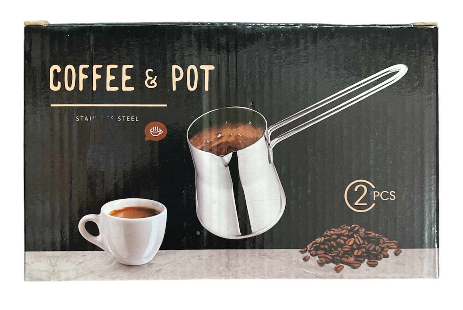 Турка из нержавеющей стали, 350мл. Coffee&Pot. 2шт/уп