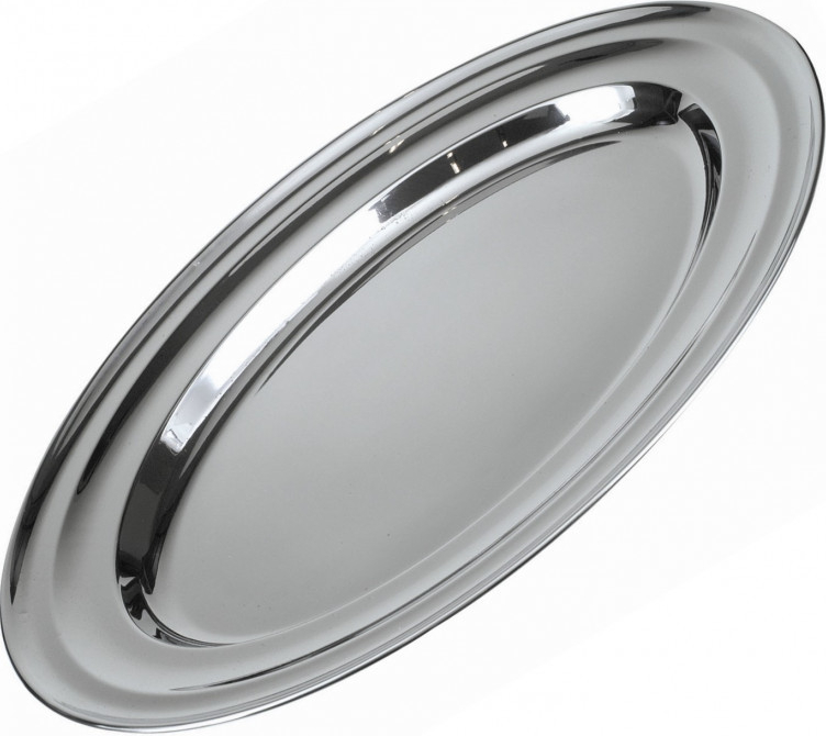Поднос овальный из нержавеющей стали 22"