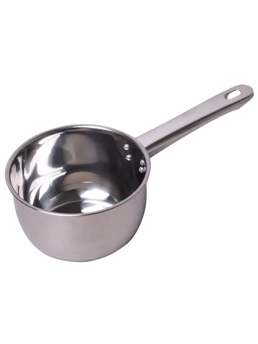 Ковш кухонный, нержавеющая сталь, цвет хромированный, объем 1 л, диаметр 14см.