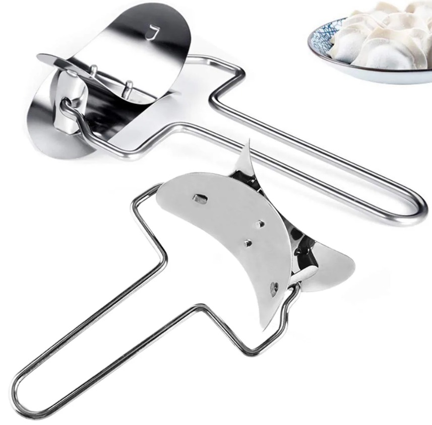 Тесторезка - ролик для вырезания кругов из теста,16 см d=8 см, серебристый