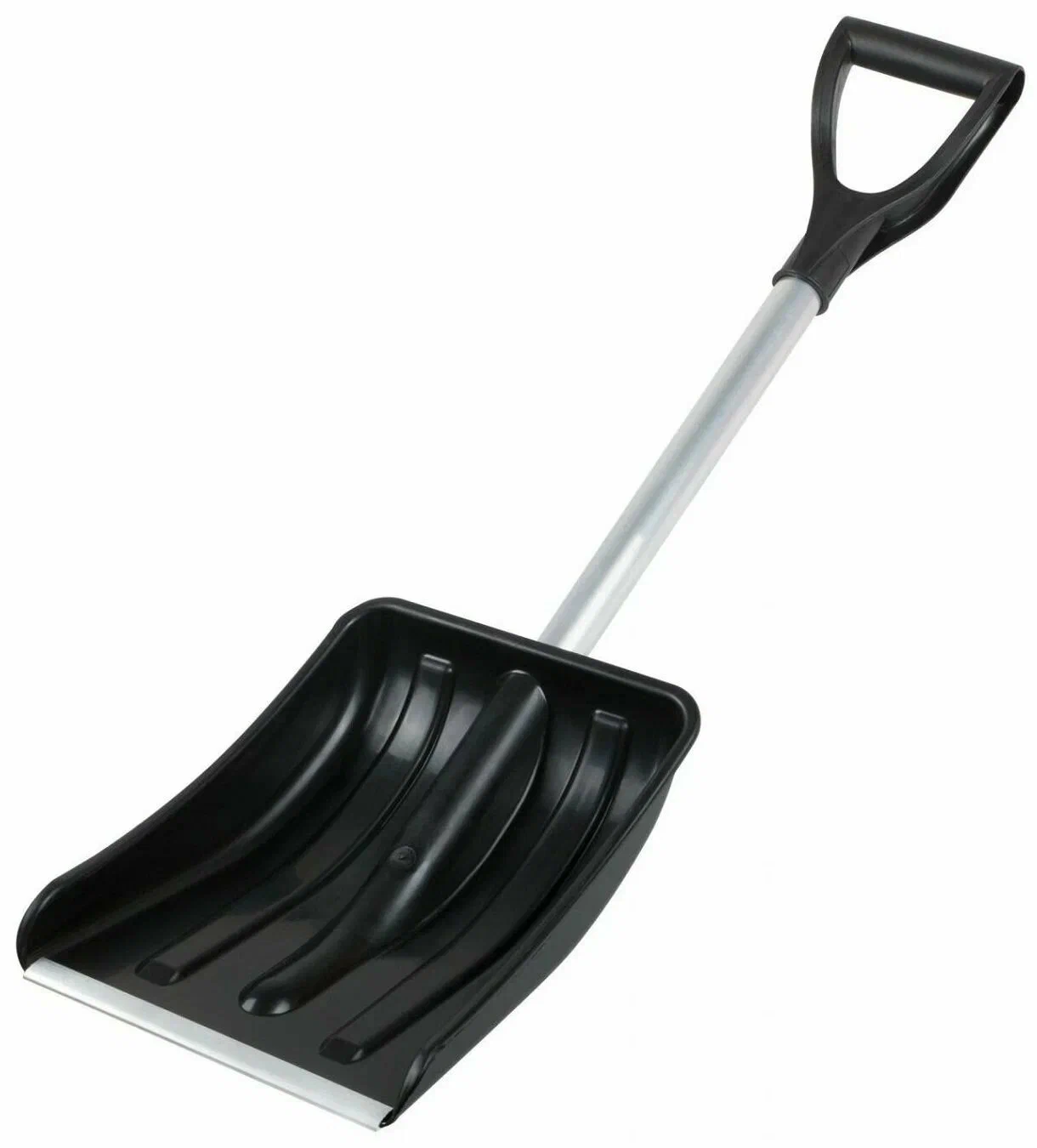 Лопата автомобильная для уборки снега пластмассовая с железной ручкой