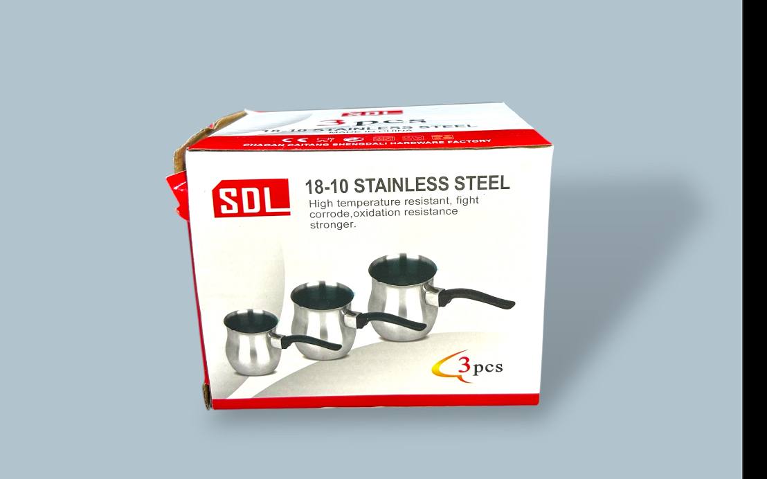 Набор турок (кофеварок) из нержавеющей стали 150, 300, 600 мл 3 шт