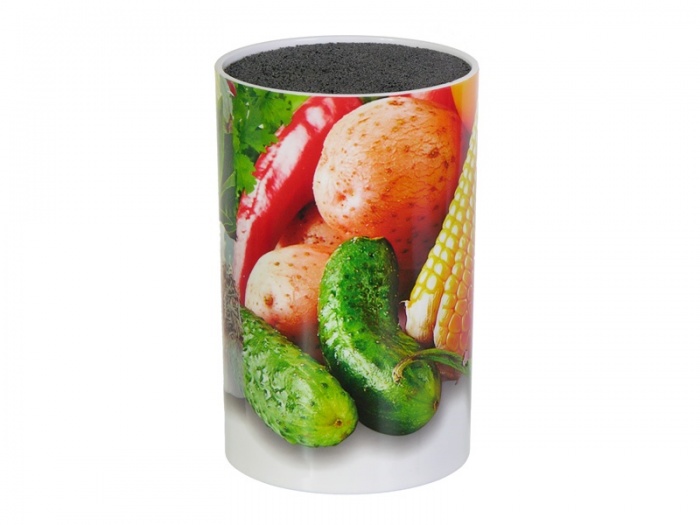 Подставка для ножей «Овощи», 14 см, с наполнителем