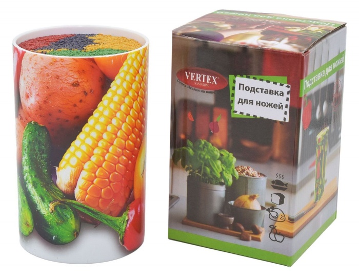 Подставка для ножей «Овощи», 14 см