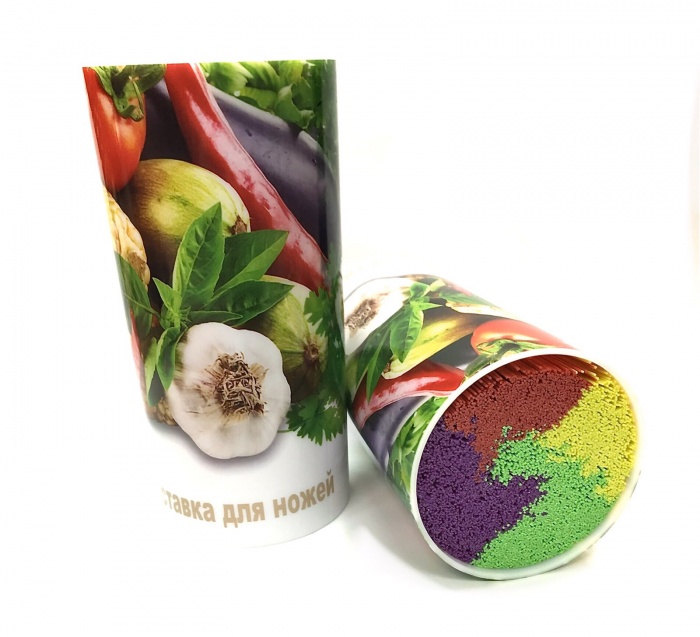 Подставка для ножей «Овощи», 18 см