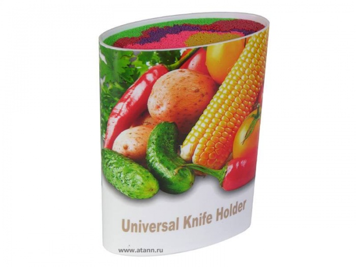 Подставка для ножей овальная «Овощи», 18 см