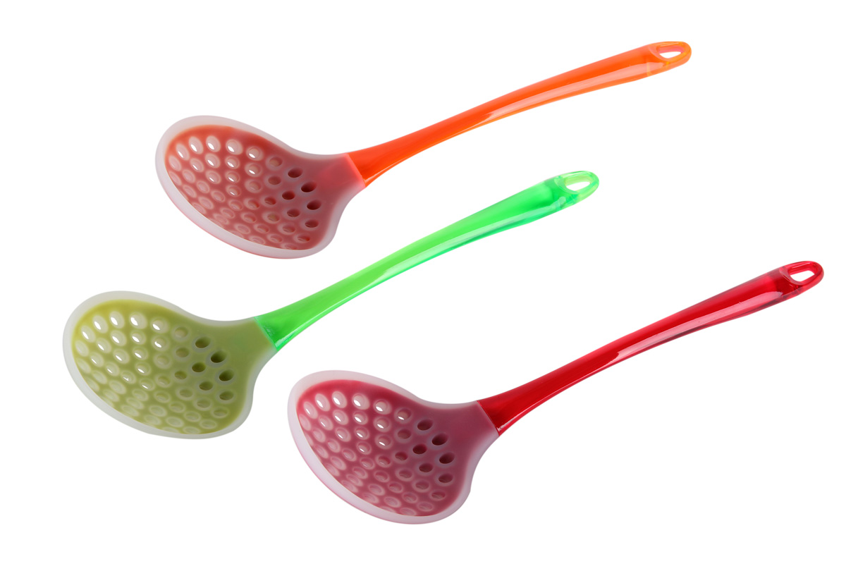 Шумовка силиконовый стеклянная ручка 36см