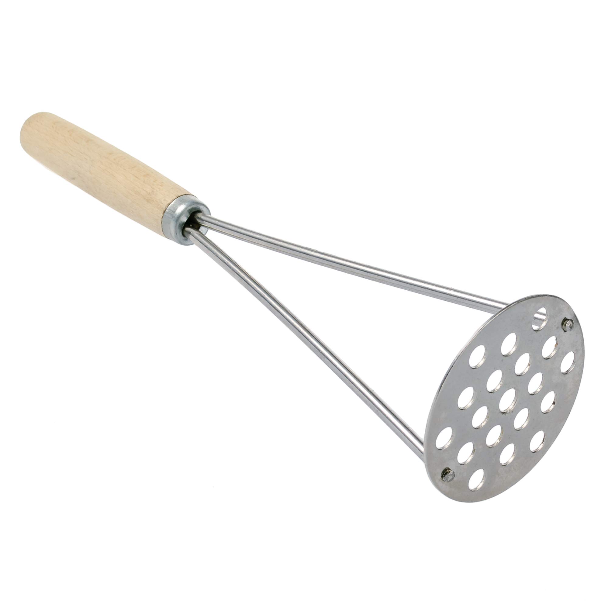 Толкушка с деревянной ручкой, овальная