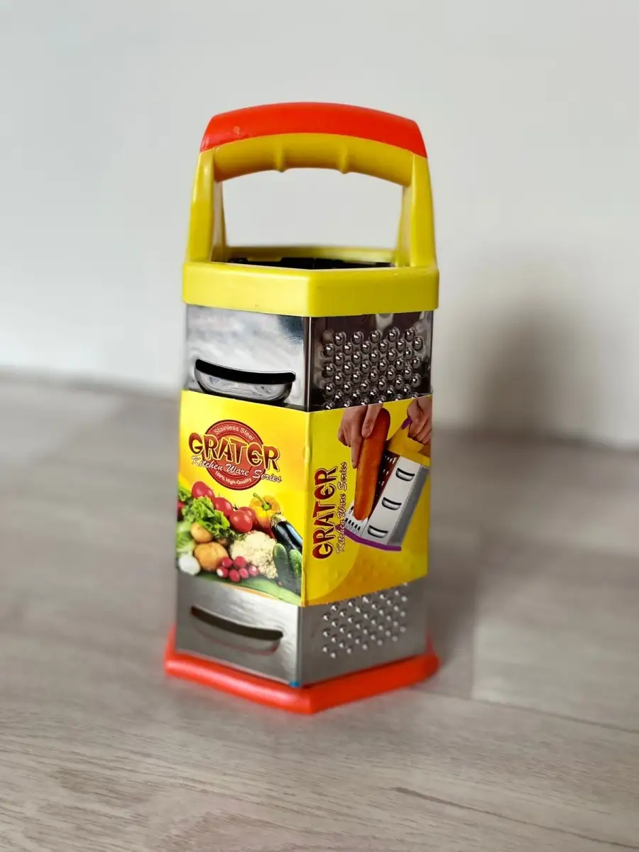 Терка 6 граней, нержавеющая сталь, большой "GRATER".