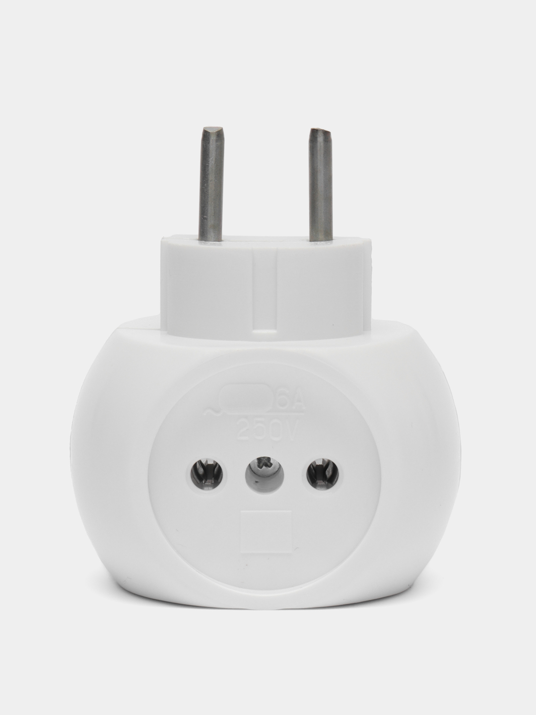 Тройник электрический REXANT «Шар», 6 А, без з/к, белый (Россия)