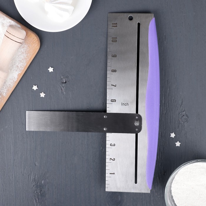 Шпатель кондитерский с размерной линейкой, 2 части, 31×23×3 см