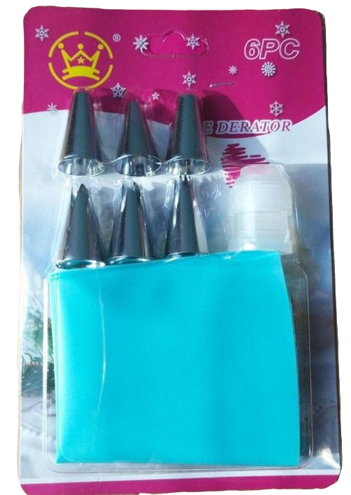 Мешком кондитерским с насадки 6шт, переходником CAKE DERATOR