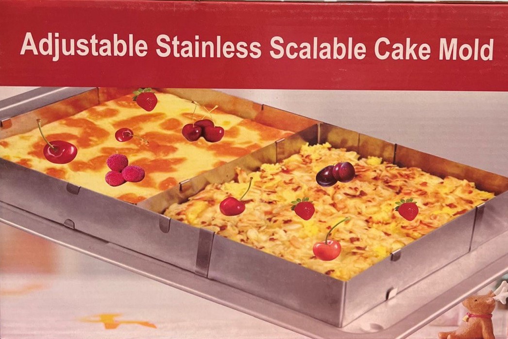 Форма для выпечки раздвижная с перегородкой.(18-34см,28-54см. 5см). Adjustable Stainless Scalable Cake Mold