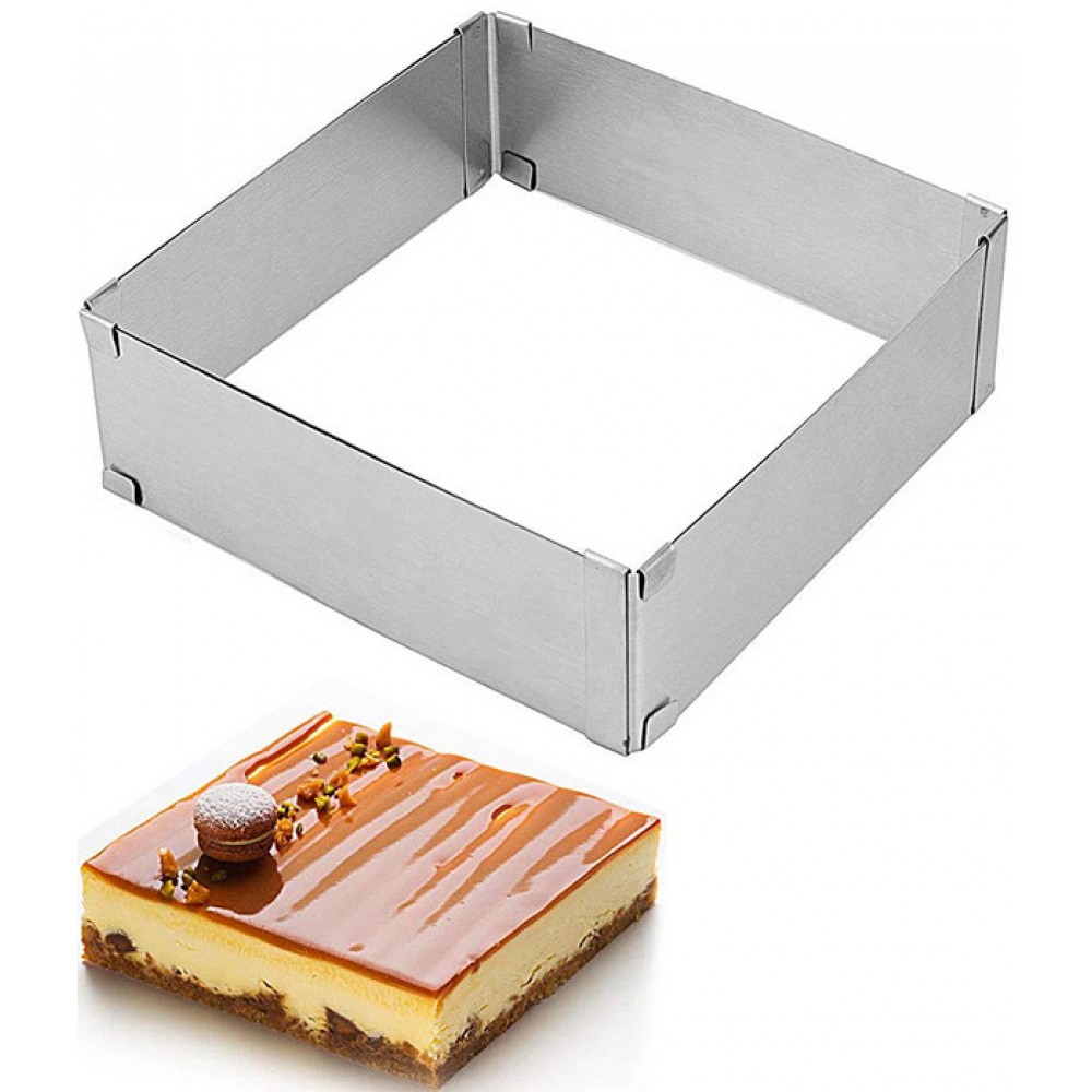 Форма для выпечки раздвижная прямоугольная 15-28см CAKE RING