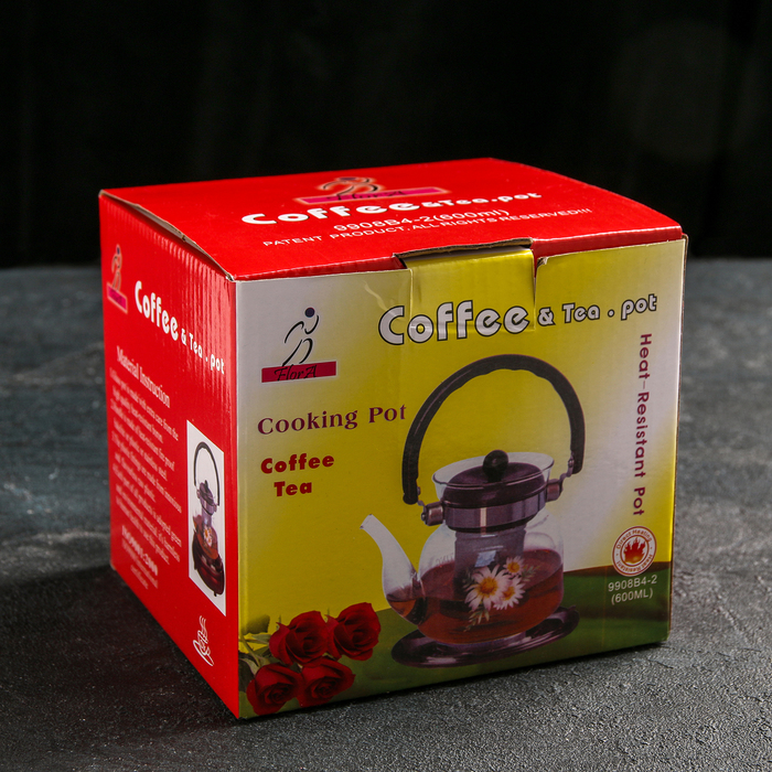 Чайник заварочный «Цветочная фантазия», с металлическим ситом, 1,1 л