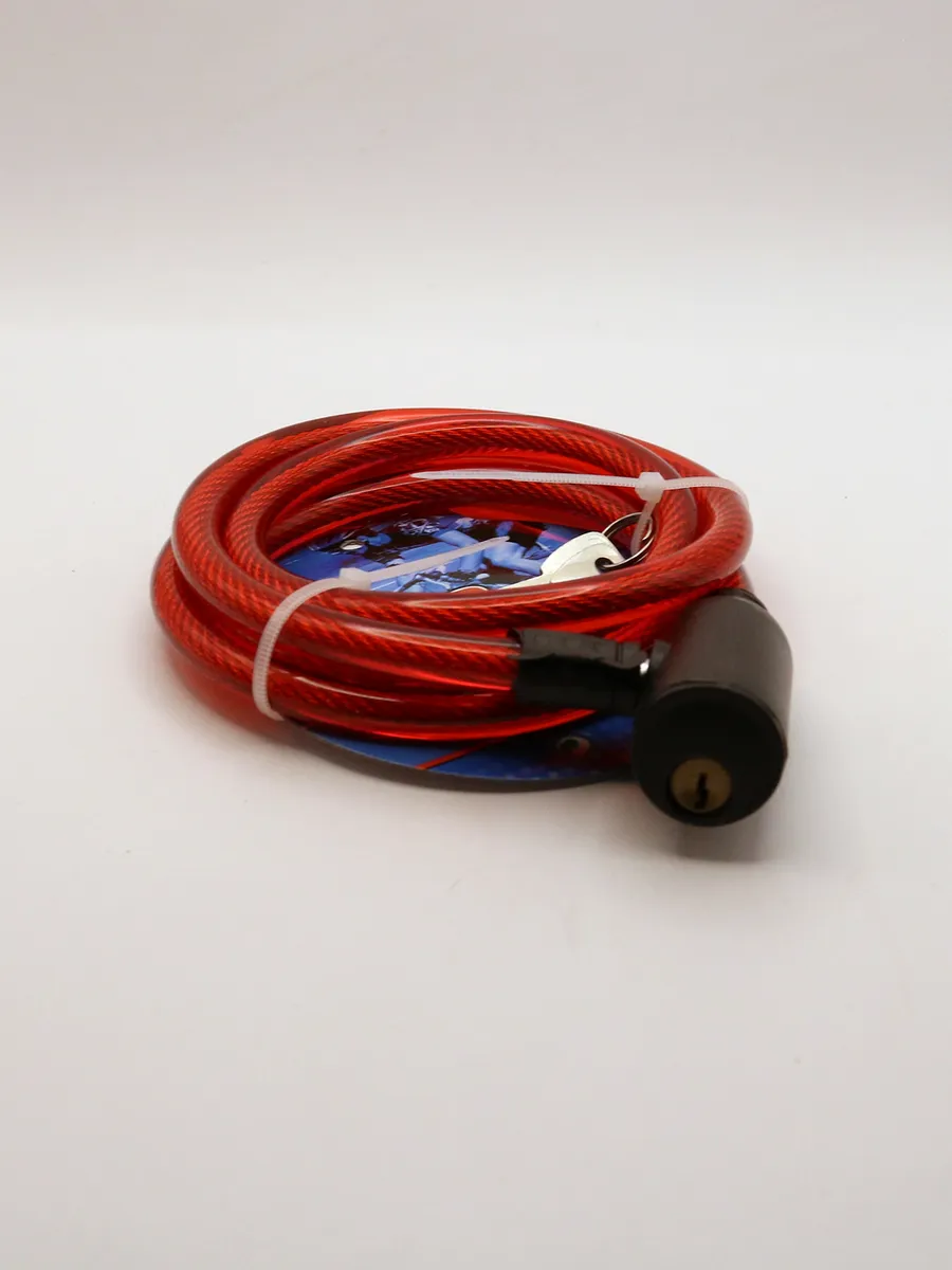 Замок для велосипеда спиральный 120 см.