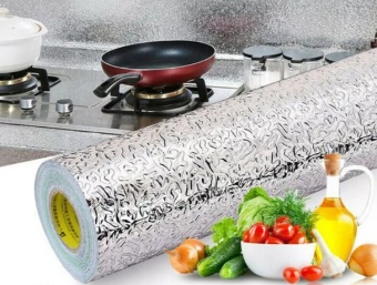 Самоклеющаяся алюминиевая фольга 60см*3м/Защитная пленка "Aluminum Foil Sticker"