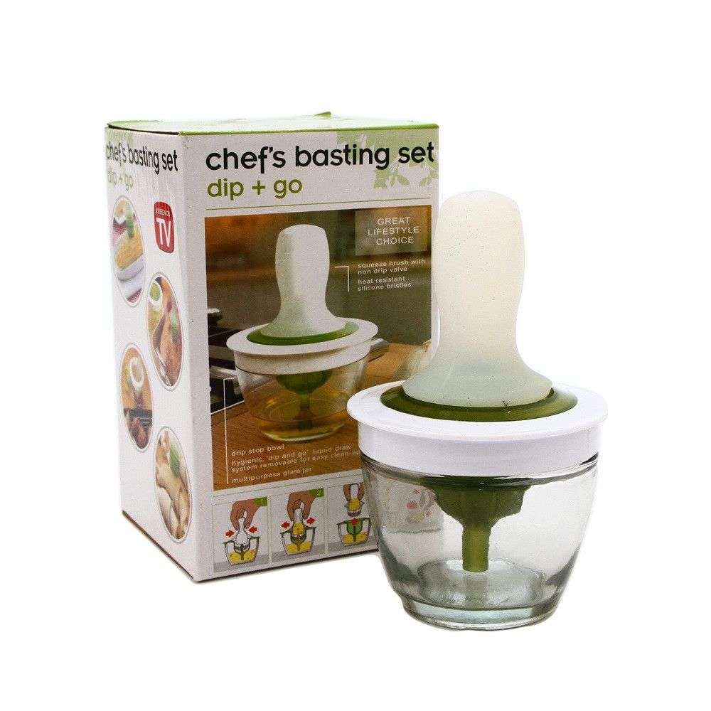 Масленка с силиконовой кисточкой-дозатором "Chef's Basting Set"