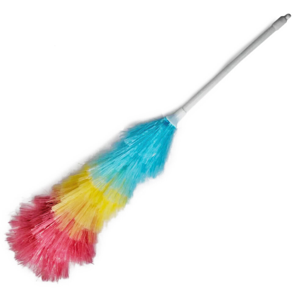 Метелка для пыли "Пыльник" (белая ручка) 50см