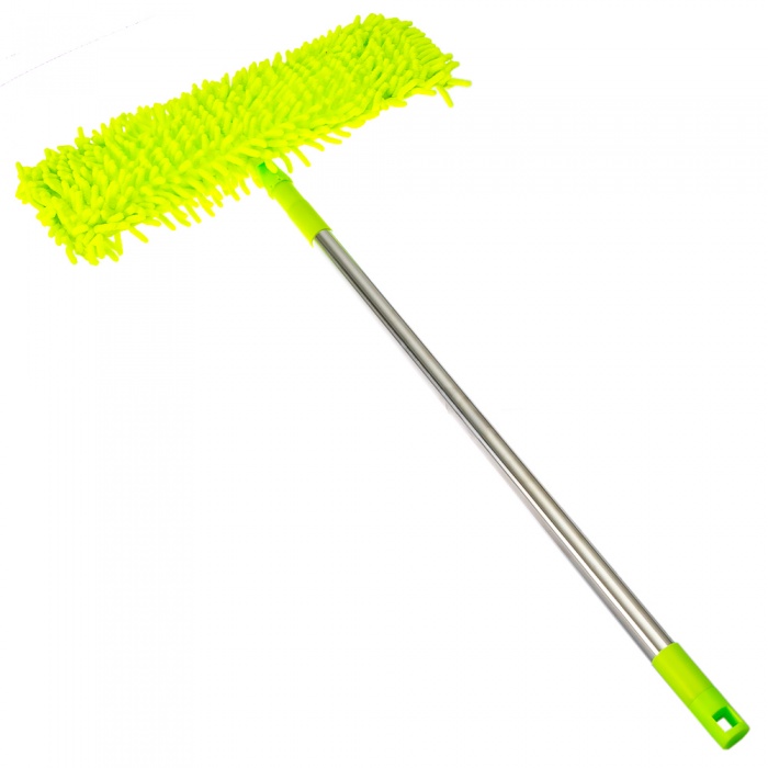 Швабра "Лапша" с насадкой из микрофибры букли, телескоп.черенок 120см нерж.сталь (12-45см)