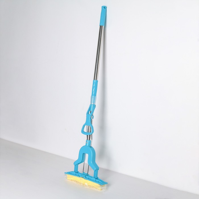 Швабра PVA со складным отжимом, телескопическая стальная ручка 6*28*96 (120см)